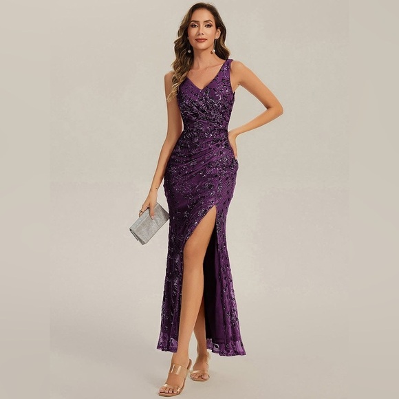 None Dresses & Skirts - 🆕Knotted Sequin Sleeveless Bodycon Formal Evening Dress